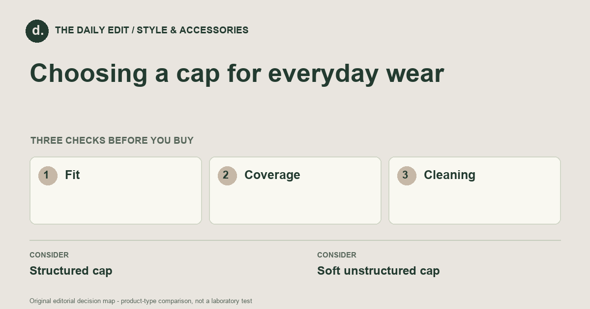 Choosing a cap for everyday wear: Fit, Coverage, Cleaning