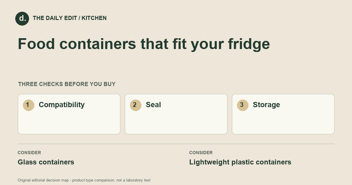 Food containers that fit your fridge: Compatibility, Seal, Storage